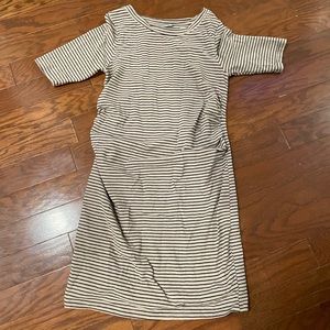 Striped maternity dress